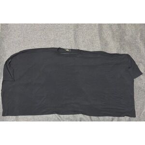 L&B Lucky & Blessed Womens 2X Top Dolman Sleeve Oversized Black Solid NT054